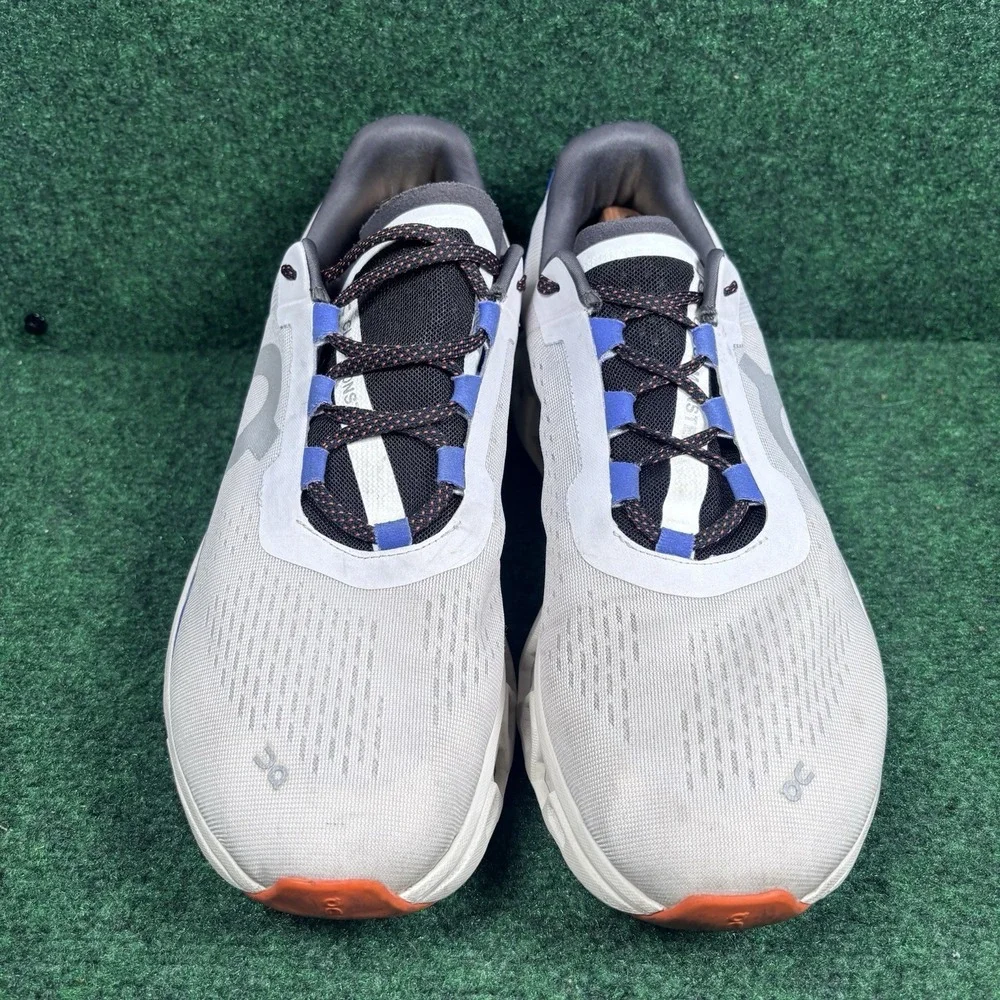 On Cloudmonster Men's Frost White Cobalt Blue Cloud Running Shoes Sneakers M14